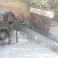 دستگاه کاتر جلوی گرانول با وان و پایه
